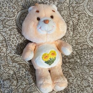 1983 Care Bears “Friend Bear” Peach Plush w/ Sunflowers